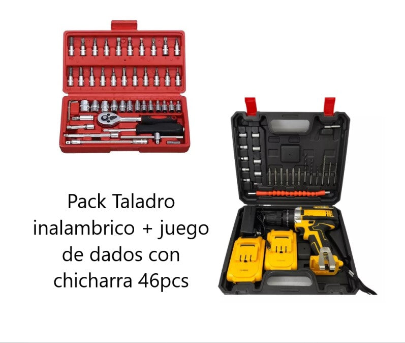 🔩Pack Taladro Inhalan + juego dados 46pcs ™ 🔩